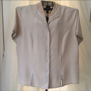 Laura Scott Button Down Career Blouse